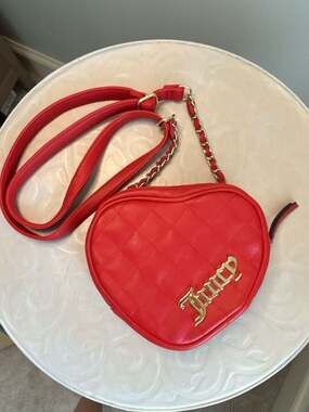 Red heart juicy couture purse y2K style